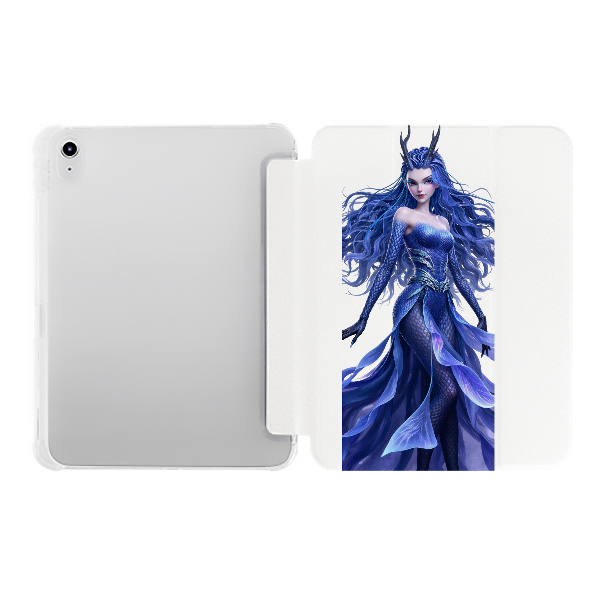 （画像用） Ne Zha 2 ナタ 魔童の大暴れ IPad ケース ペン収納付き 三つ折りスタンド PUレザー×シリコン 対応機種9.5/10.5/10.9インチ